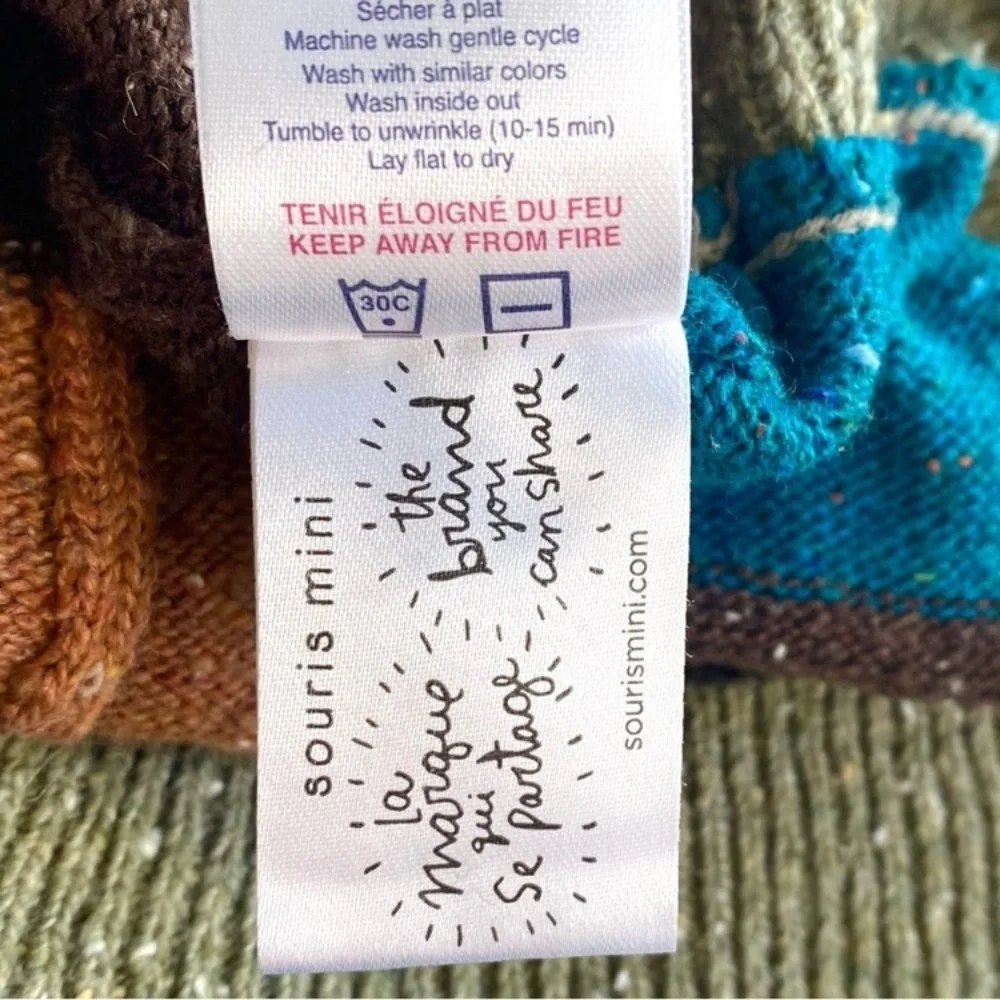 Souris NWT Mini Fair Isle Marled Textured Knit Sweater, Size 5 - Picture 6 of 7